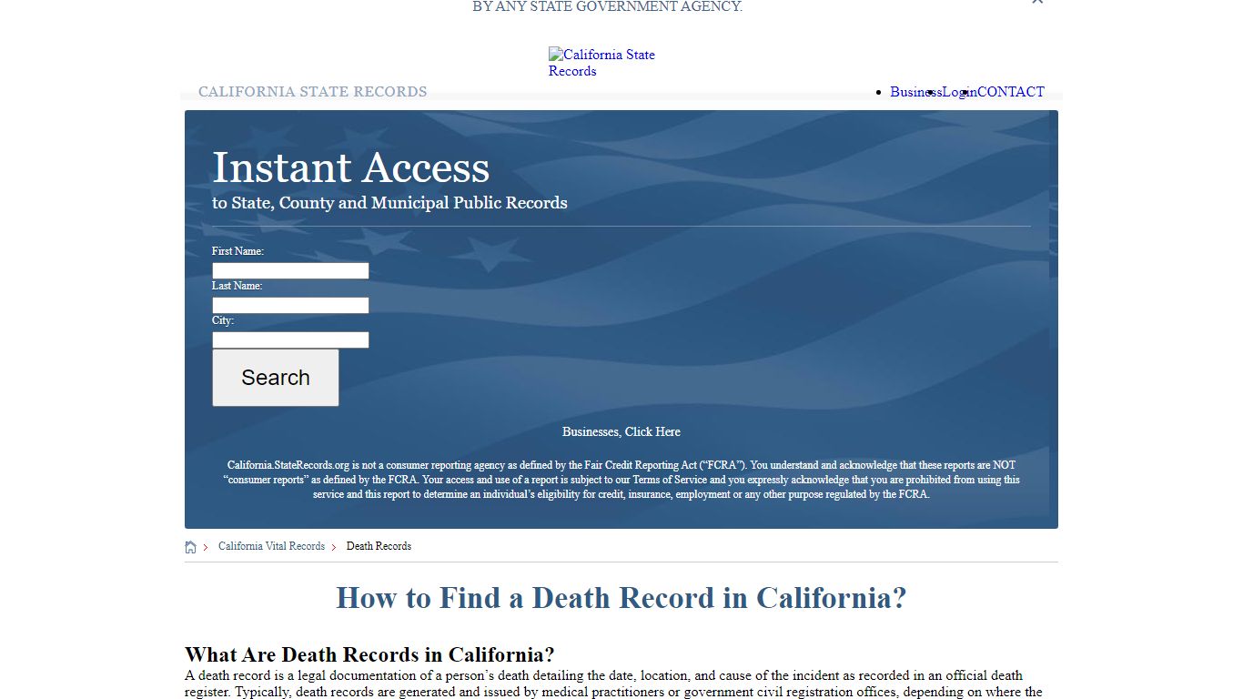 How to Find a Death Record in California? - State Records